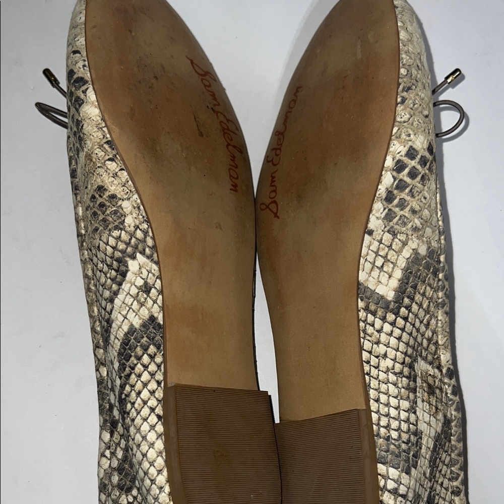 Women’s Sam Edelman Snakeskin Flats size 7.5 - Picture 7 of 9